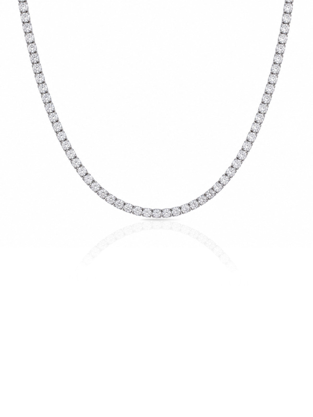 Lab Diamond Tennis Necklace 14K 20.13ctw