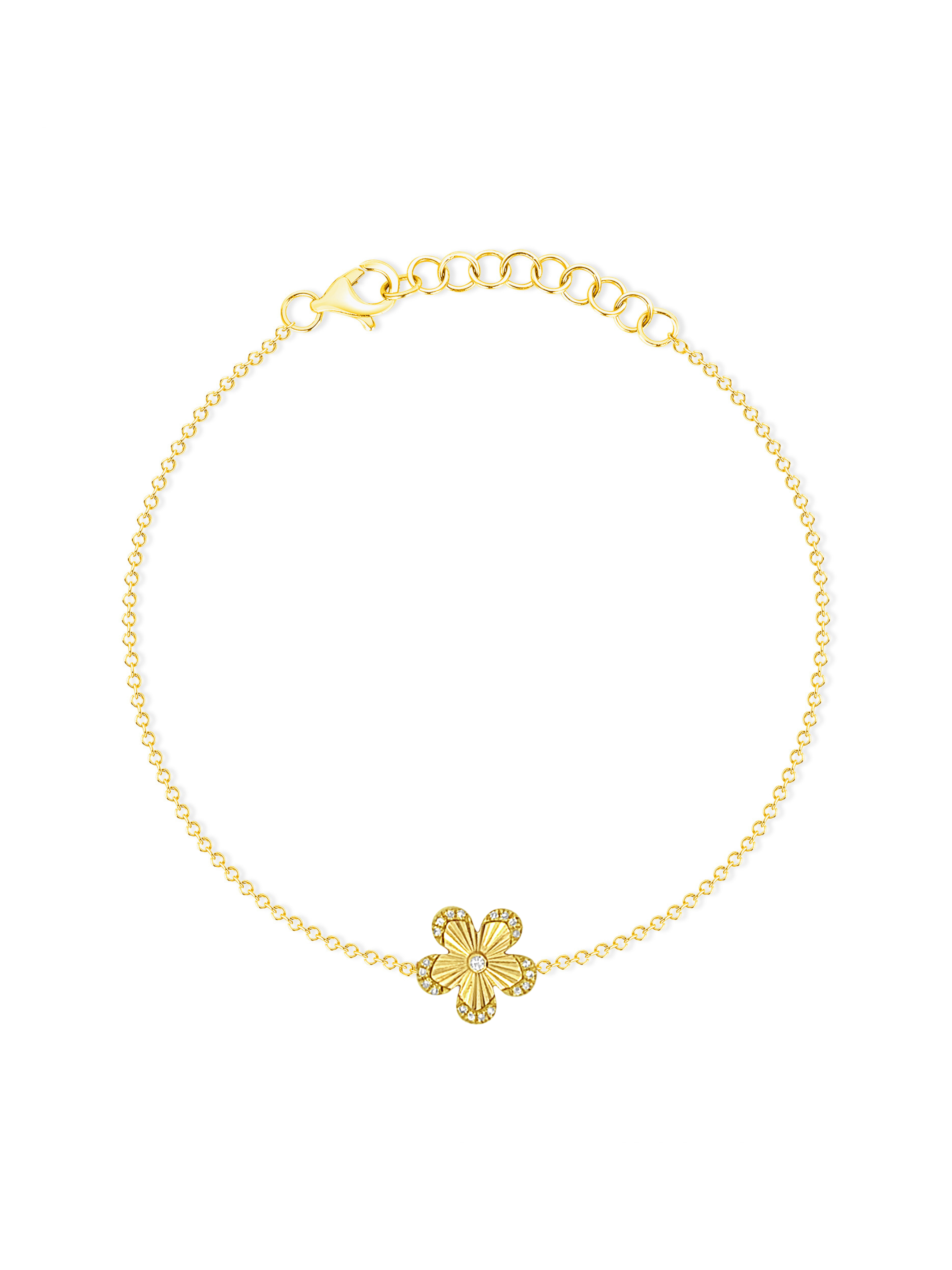 Maya Single Flower Bracelet 14K