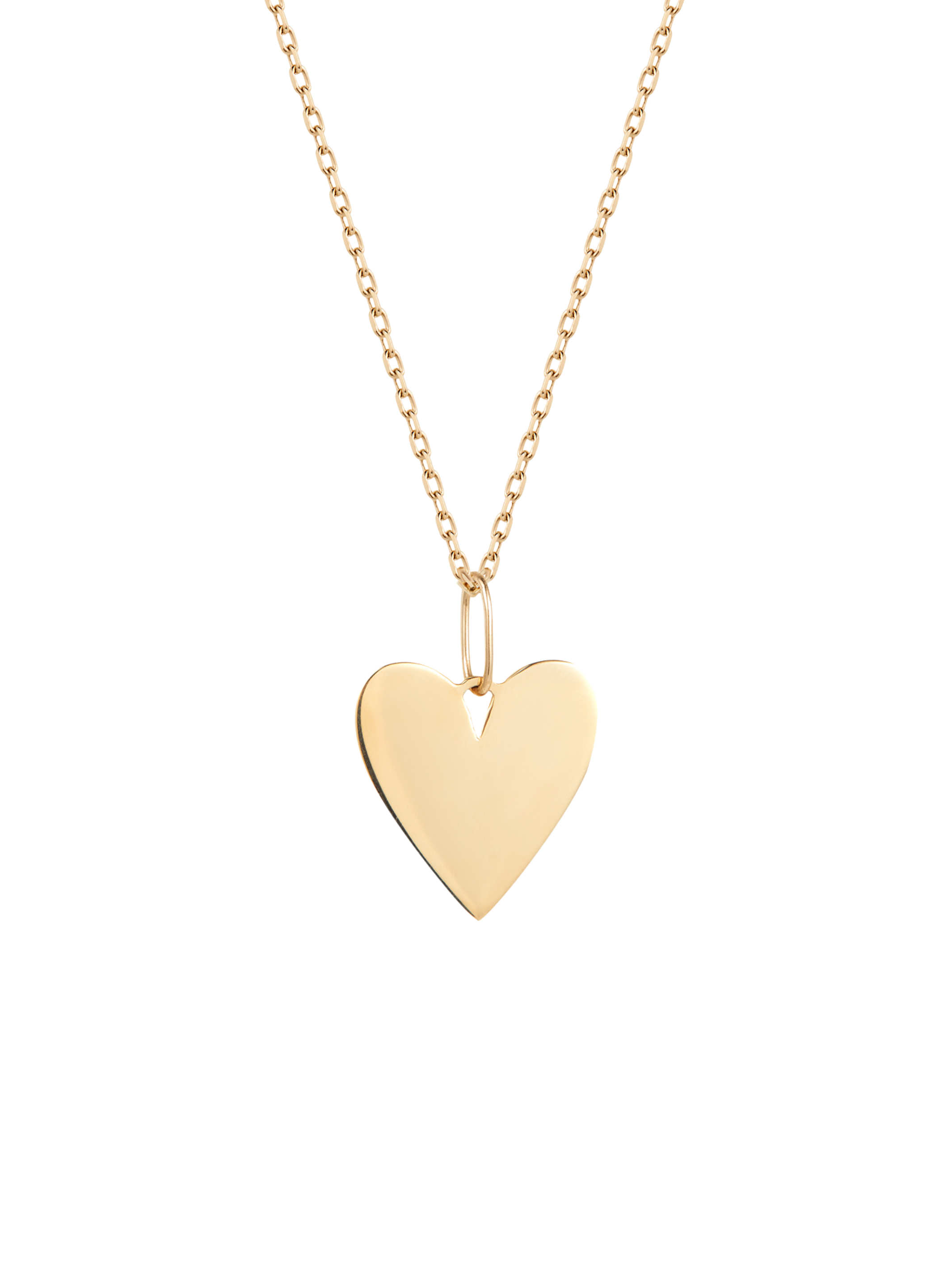 Berkley Engraved Heart Necklace 14K