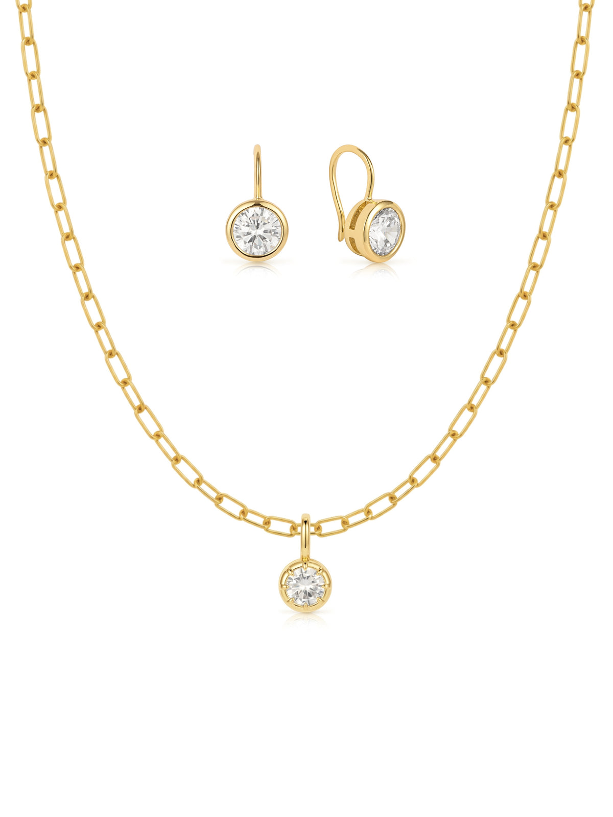 Blaire Bezel Basics CZ Necklace & Bracelet Set