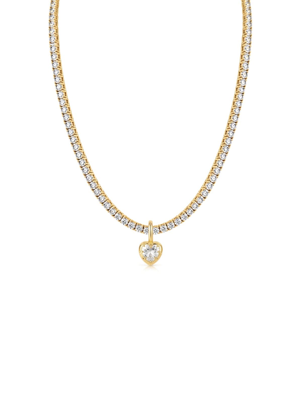 Blaire Bezel CZ Tennis Charm Necklace