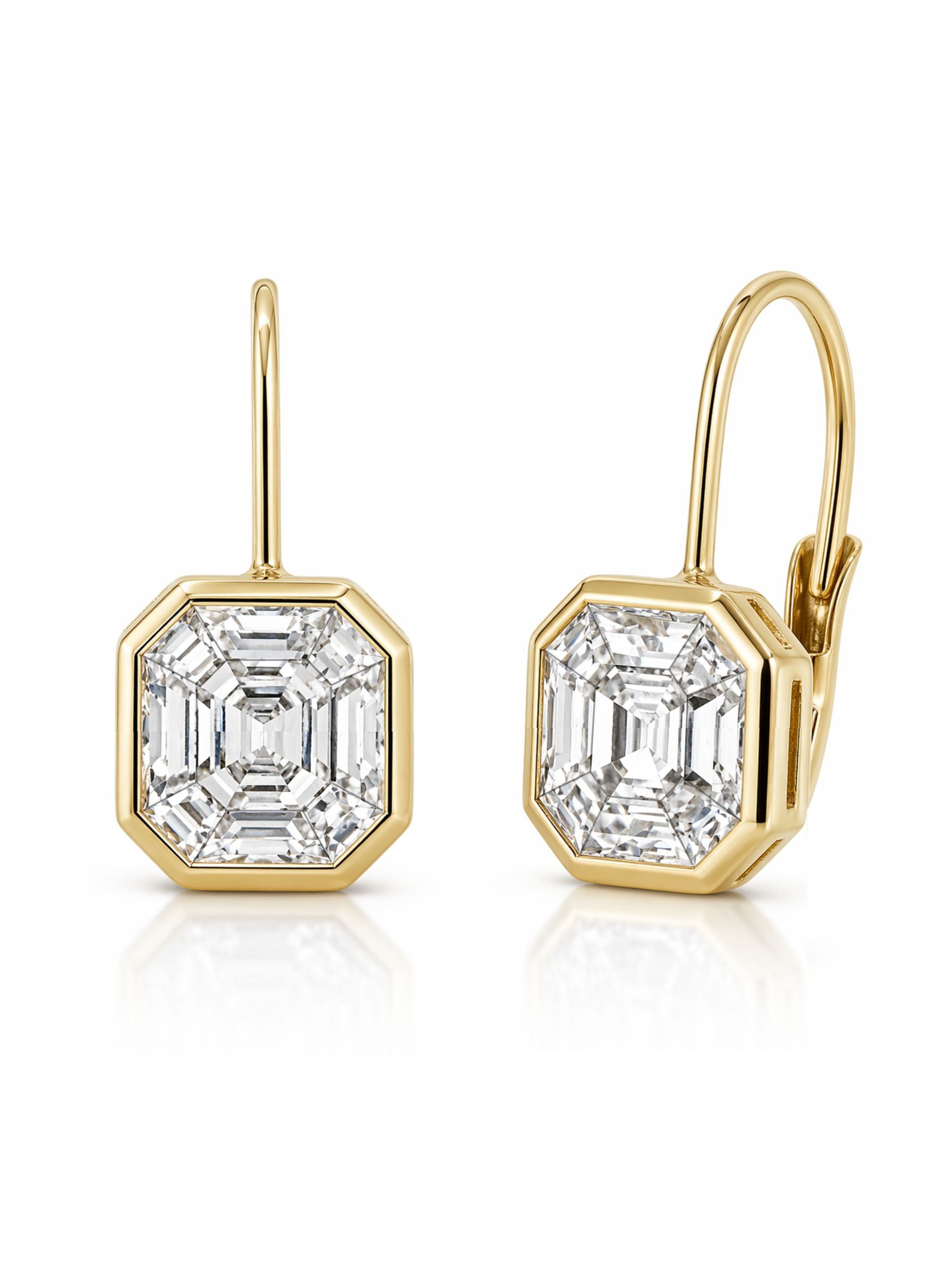 Blythe Bezel Diamond Dangle Earring 14K