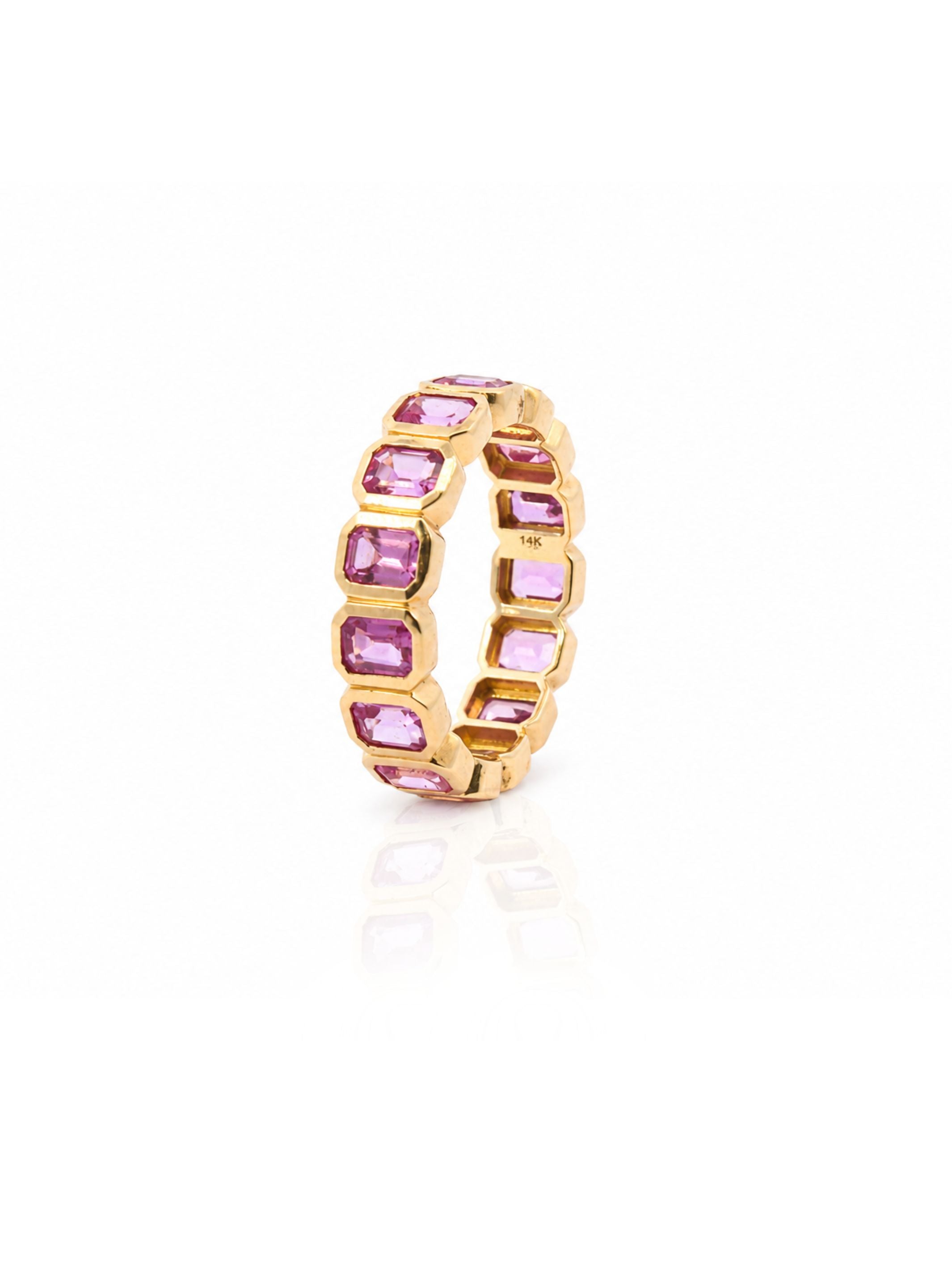 Brit Bezel Sapphire Ring 14K
