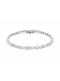 Image of: Dainty Mixed Shape Lab Diamond Tennis Bracelet 14K