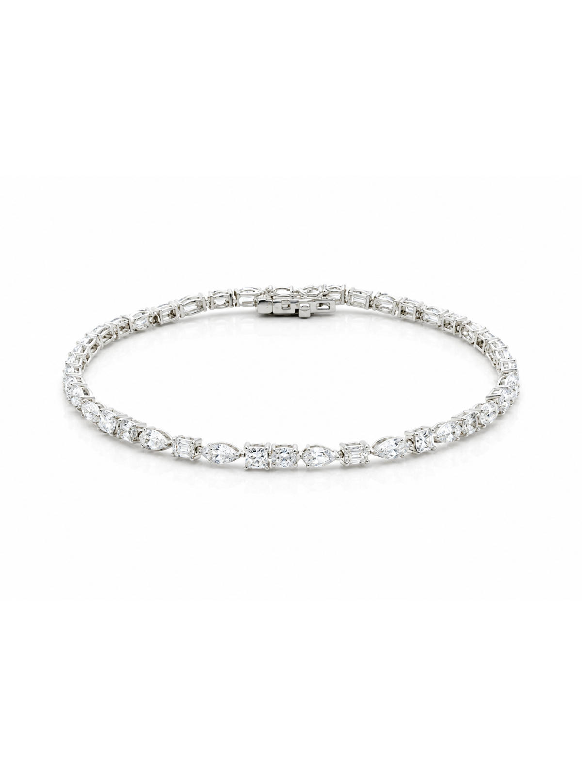 Mel Mixed Shape Lab Diamond Tennis Bracelet 14K