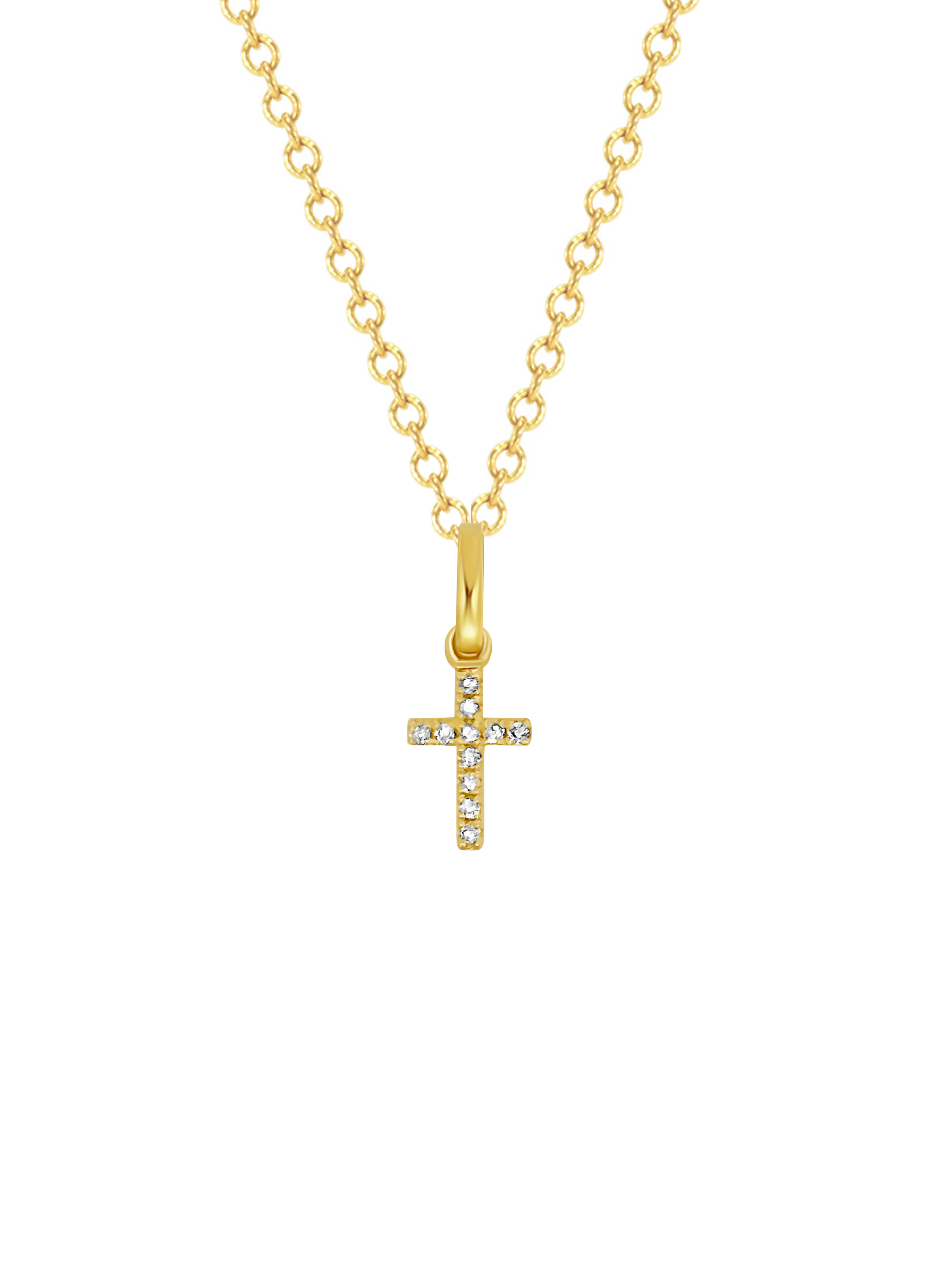 Diana Diamond Cross Necklace - 18K