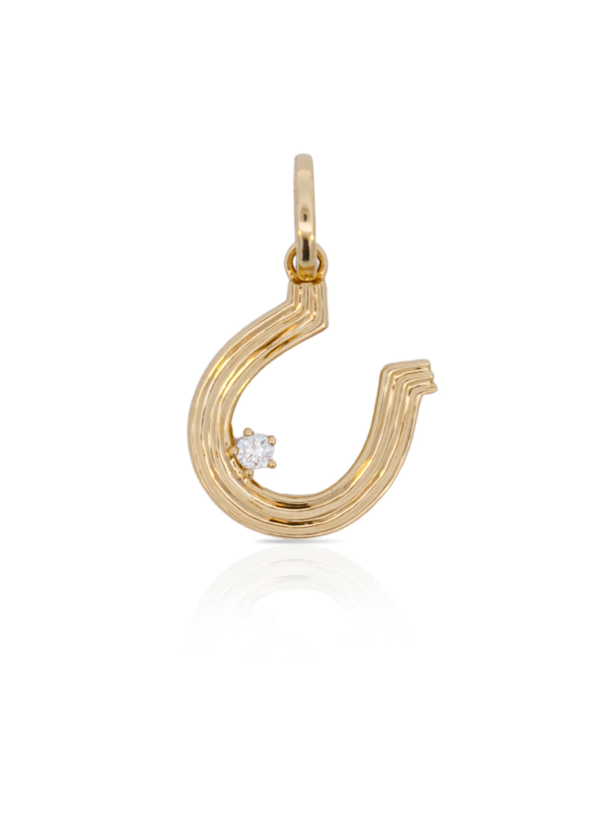 Haven Diamond Horseshoe Charm 14K