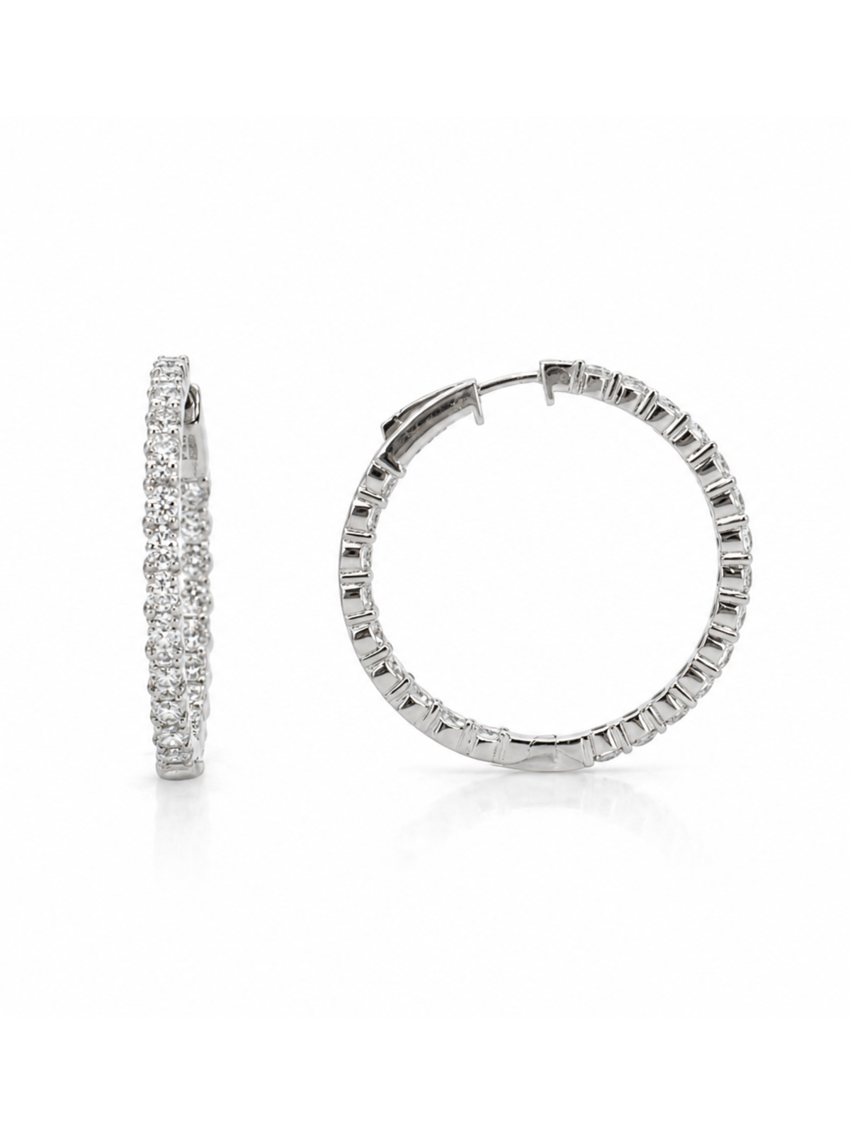 Inside Out Lab Diamond Hoop Earrings 14K