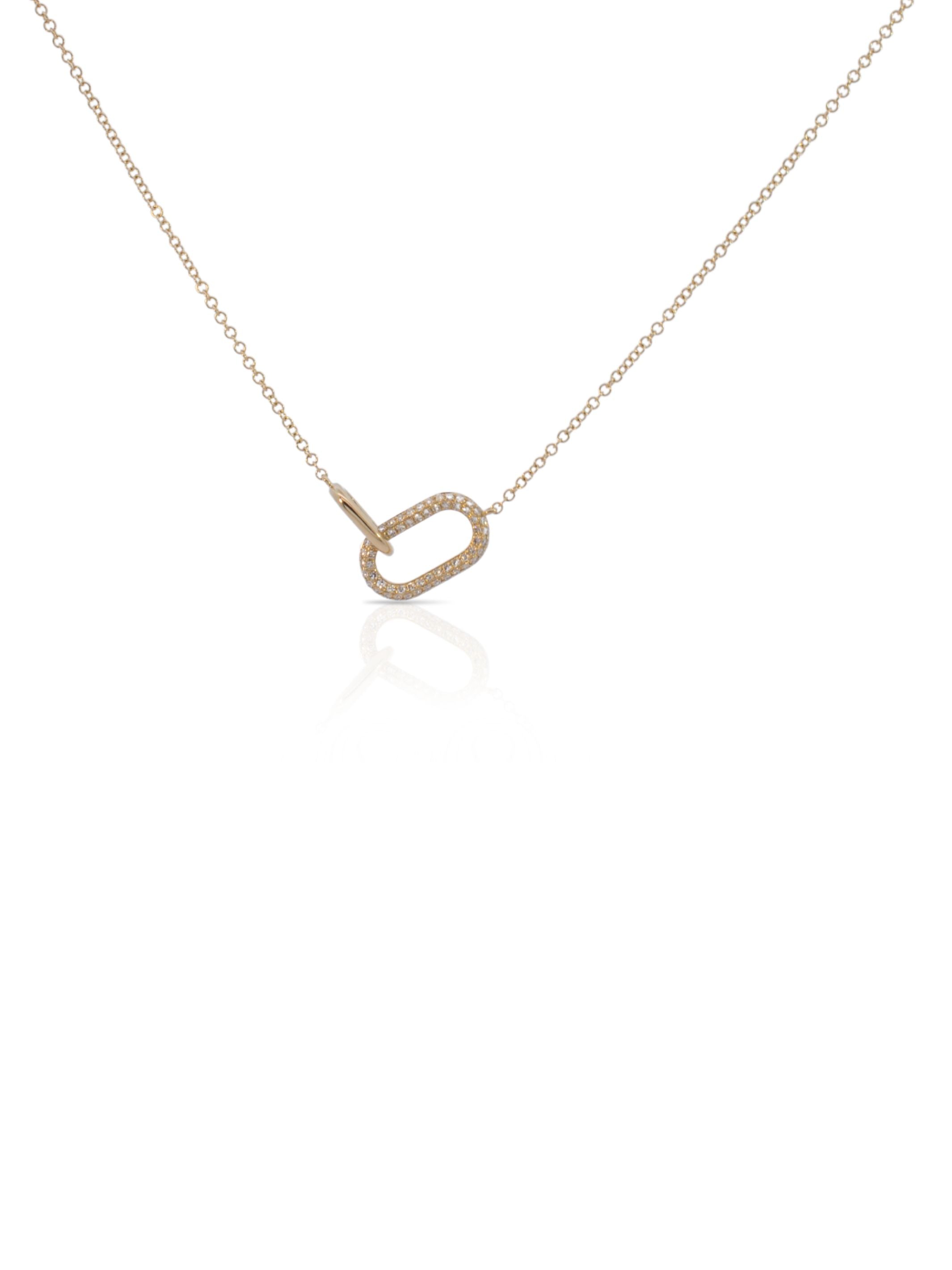 Iris Interlocked Diamond Link Necklace 14K