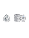 Image of: Round Lab Diamond Studs 14K