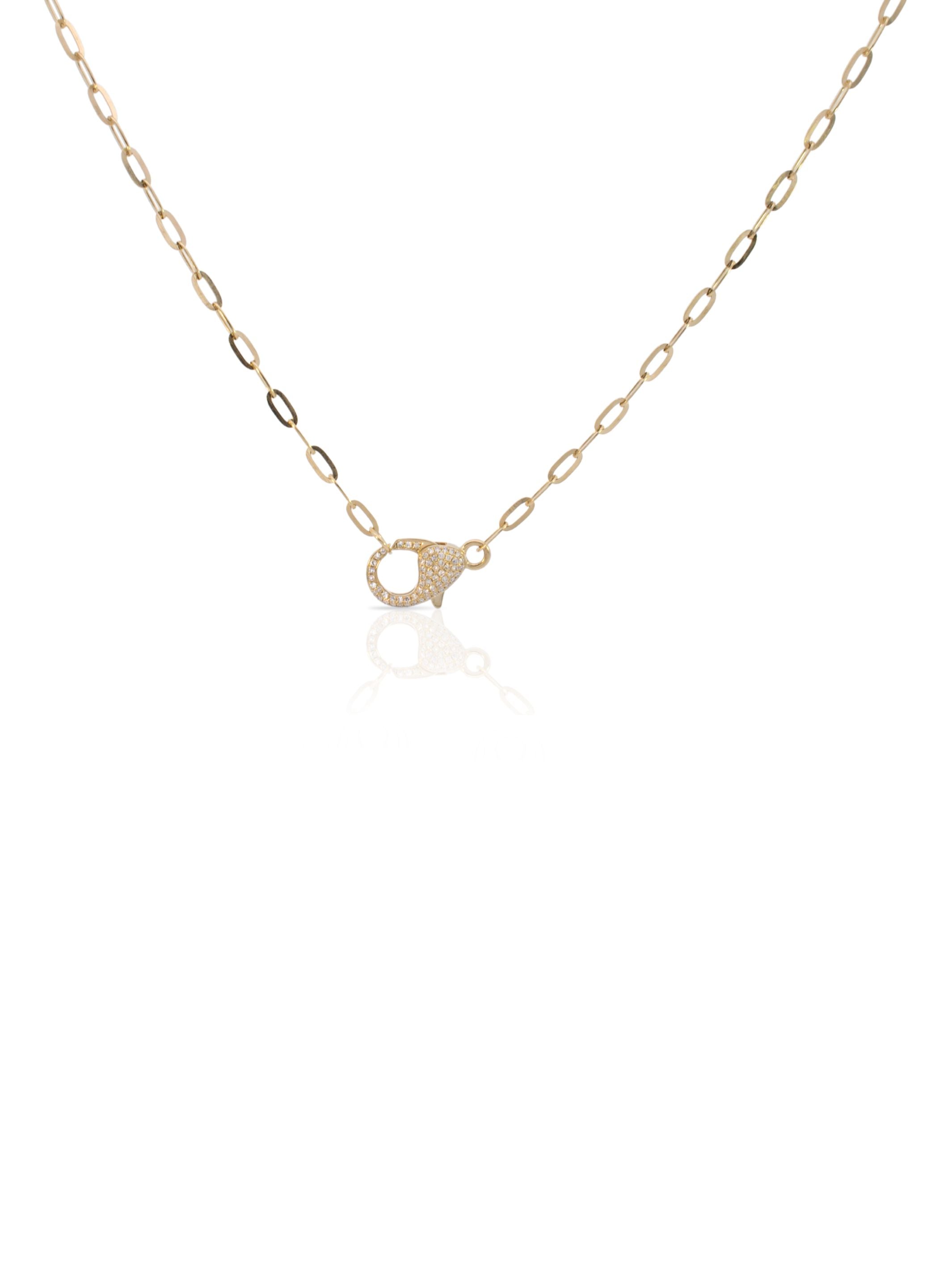 Lilah Diamond Lobster Clasp Necklace 14K