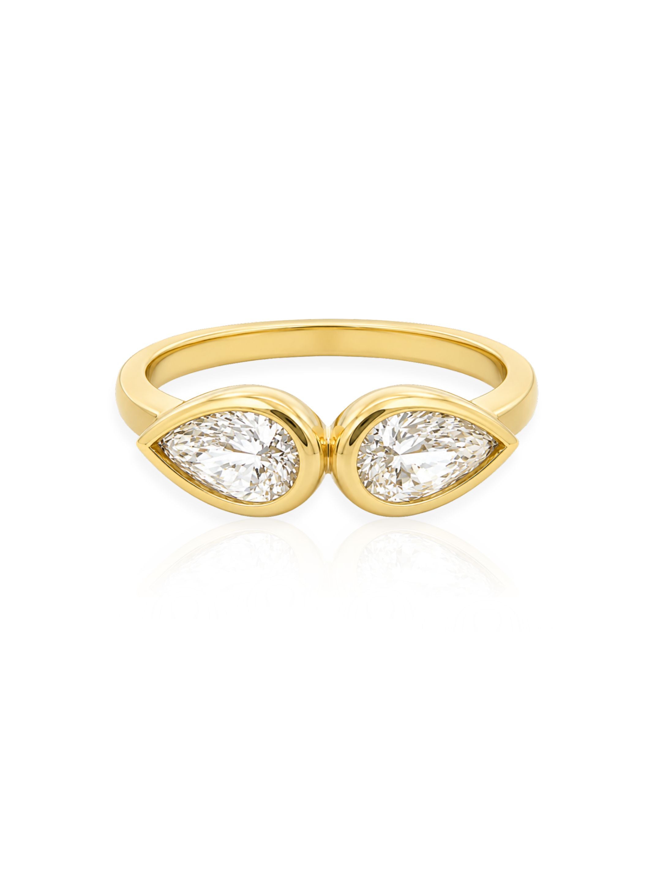 Pippa Bezel Diamond Pinkie Ring 14K