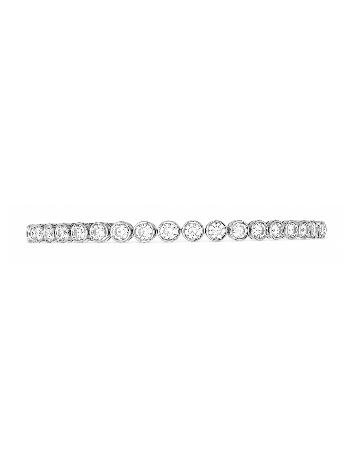 Lab Diamond Bezel Tennis Bracelet - Round 14K