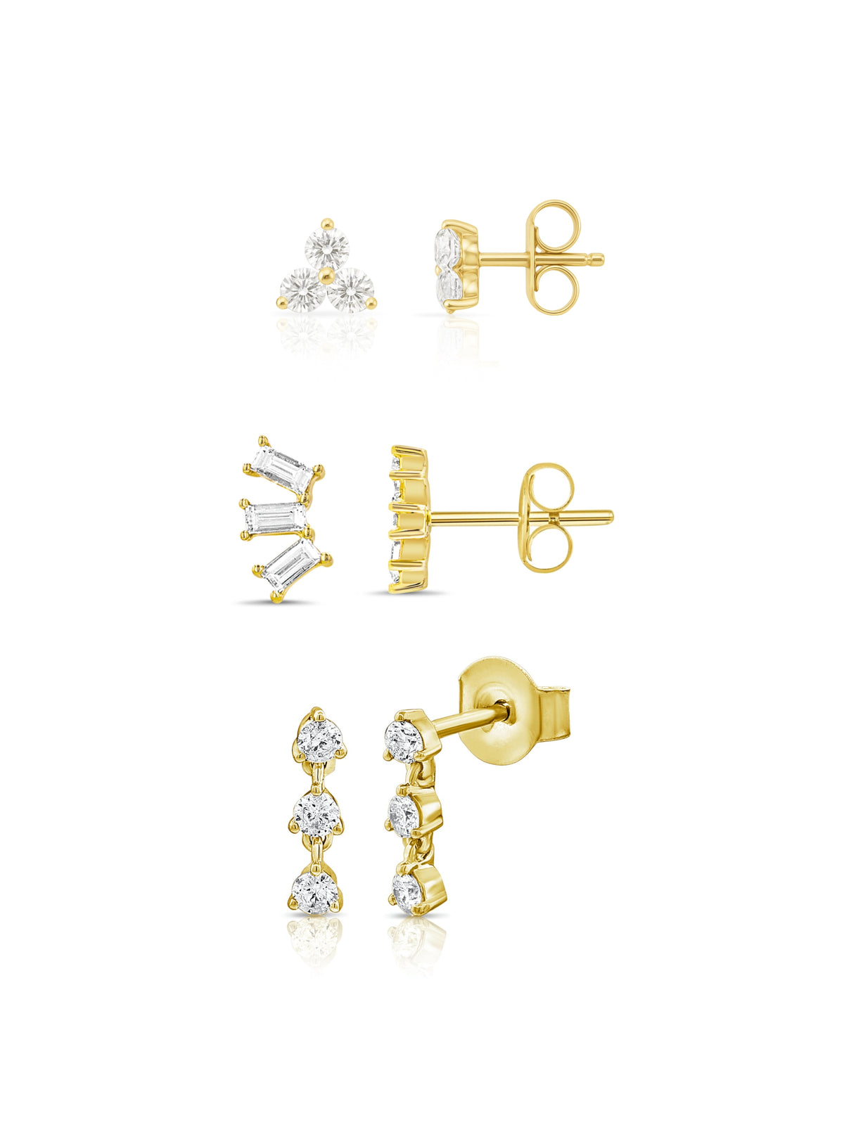Sara Diamond Earring Set 14K - LeMel x Sara Gretzky