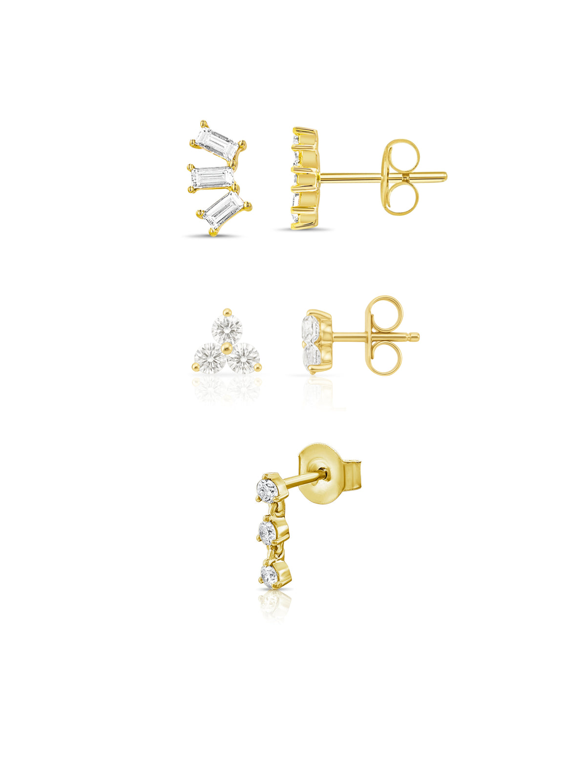 Sara Diamond Earring Set 14K - LeMel x Sara Gretzky
