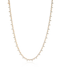 Image of: Delicate necklace with small beads on a white background