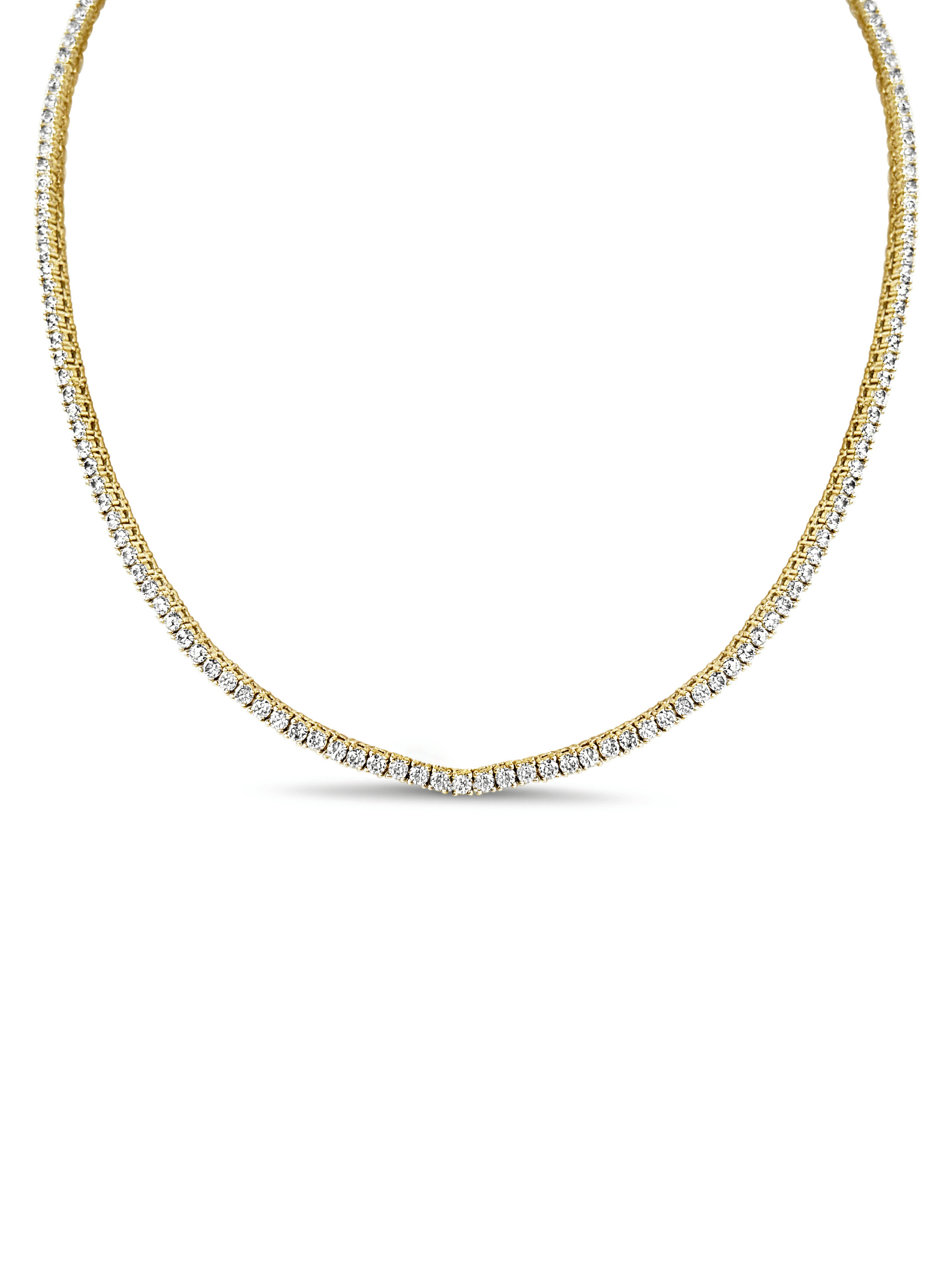 fake tennis necklace or cz tennis necklace