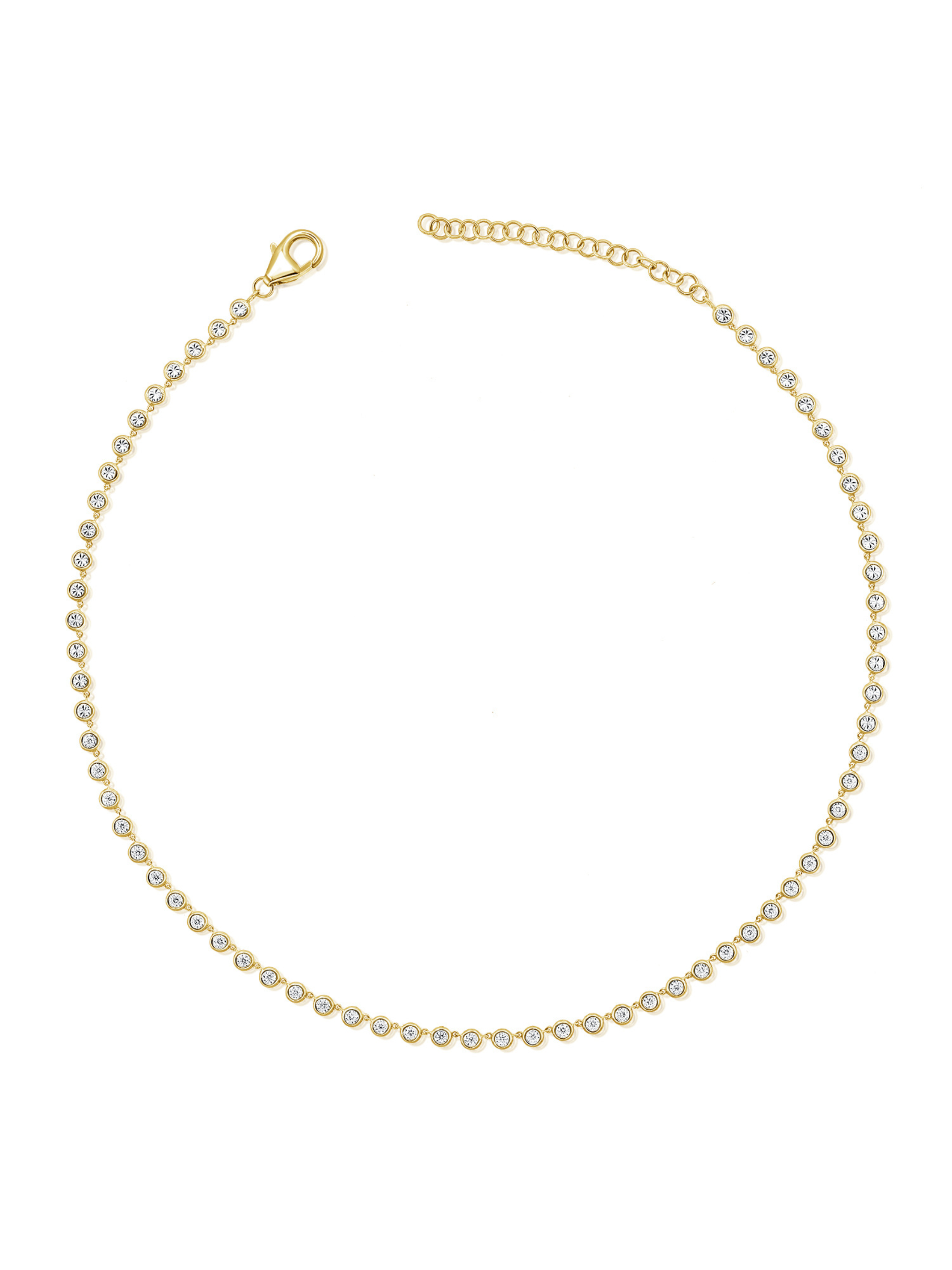 Bryn Endless Bezel Necklace 14K