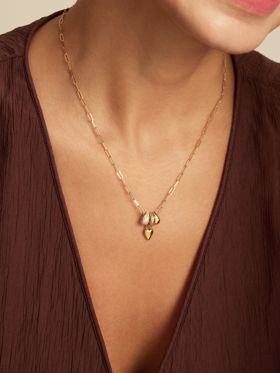 Lucy Heart Charm Necklace | LeMel – LeMel