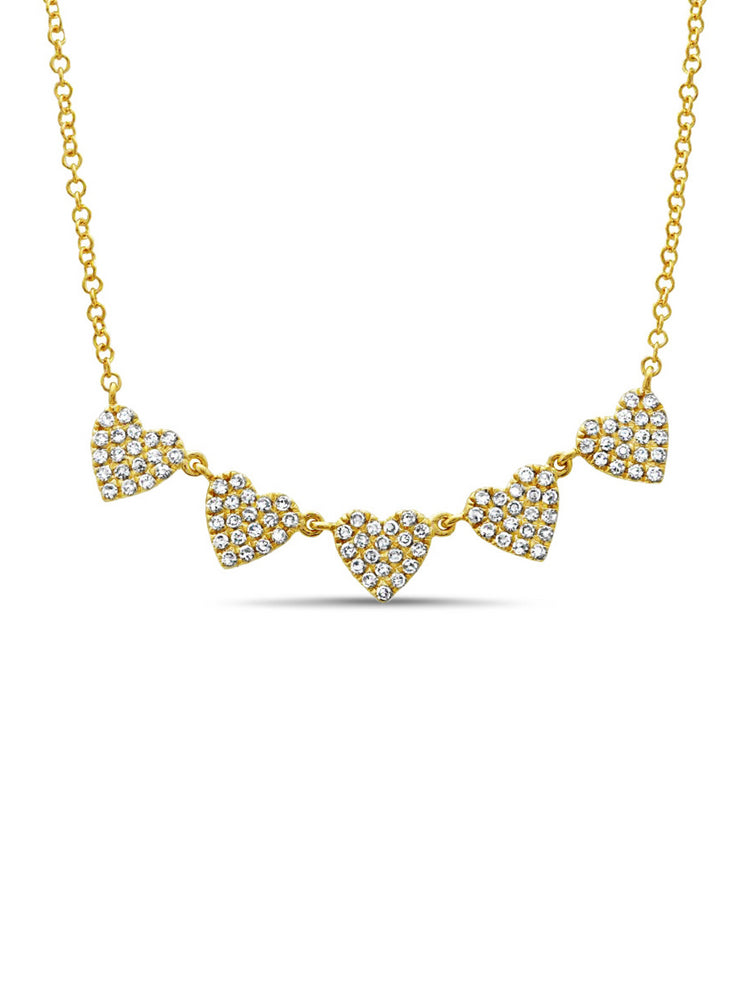 Chasing Hearts Necklace 14K
