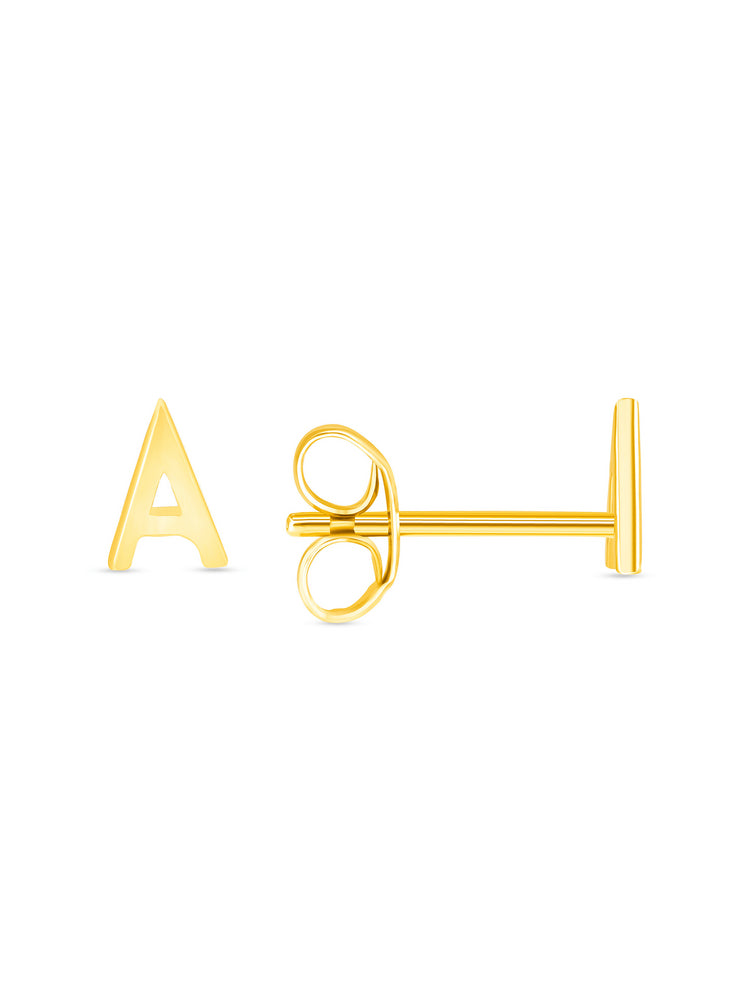 Initial Stud Earring 14K