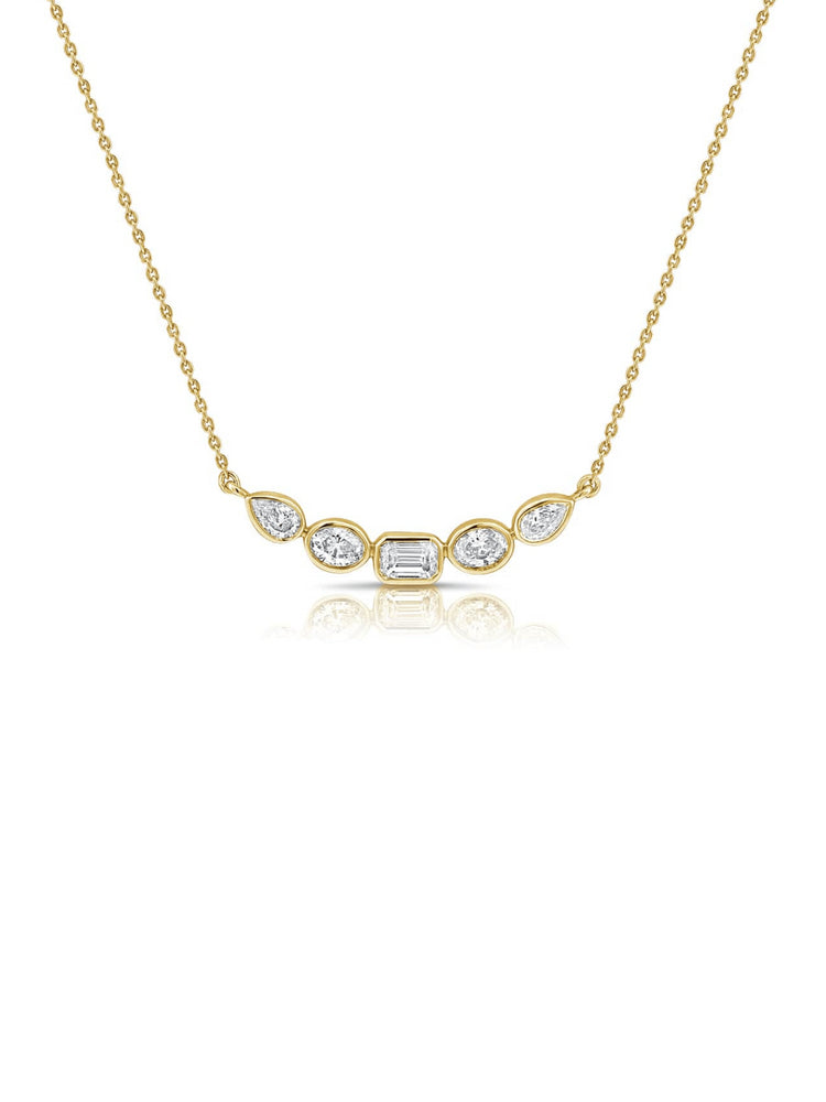 Emily Mixed-Shape Diamond Necklace 14K