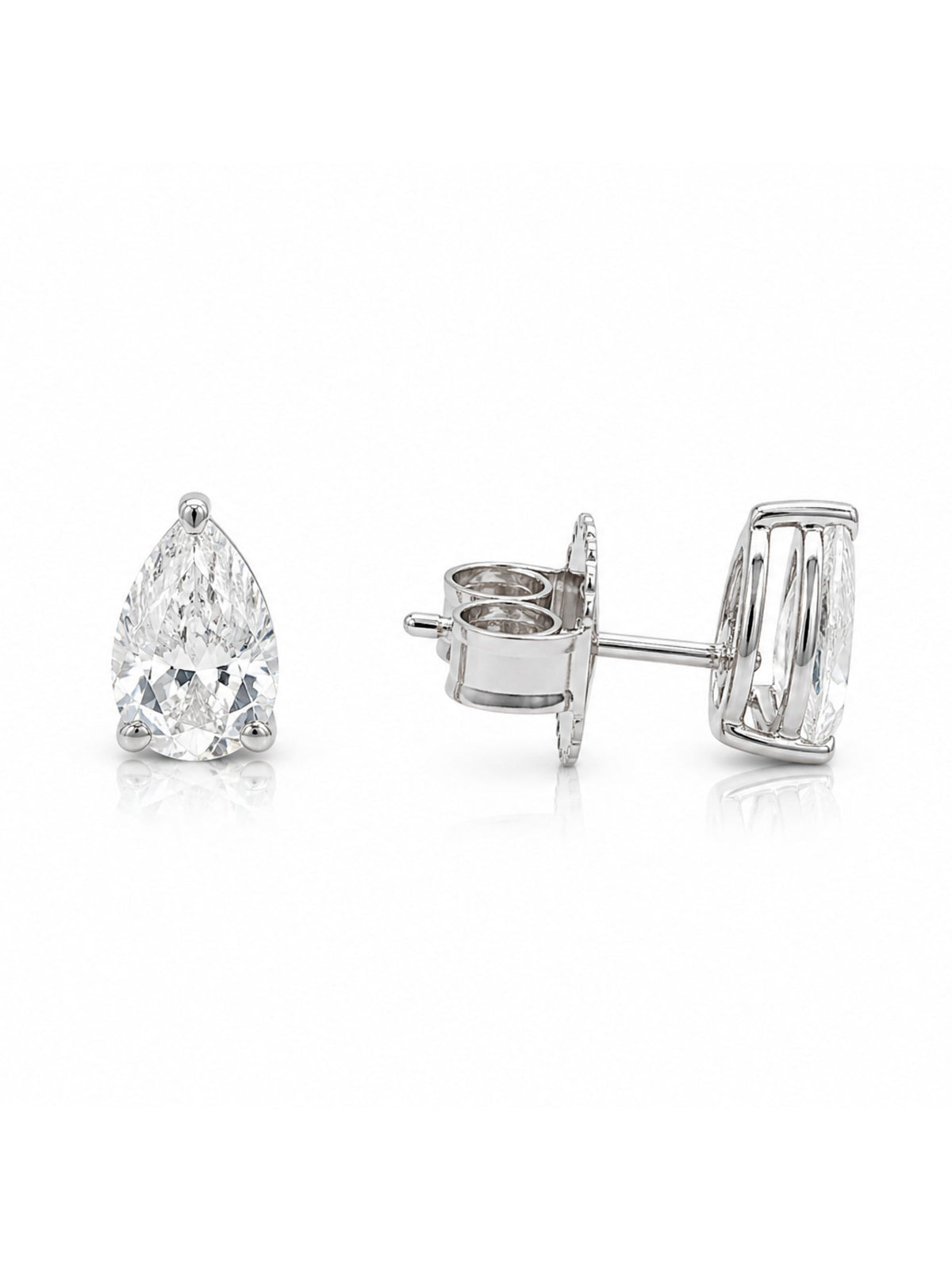 Paisley Pear Lab Diamond Stud 14K