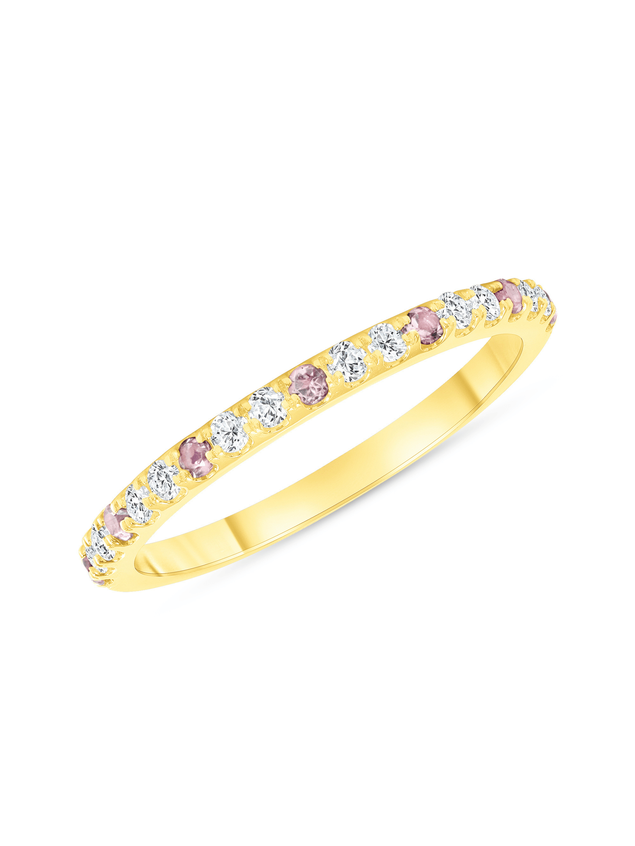 Birthstone Ring - October Pink Tourmaline 14K