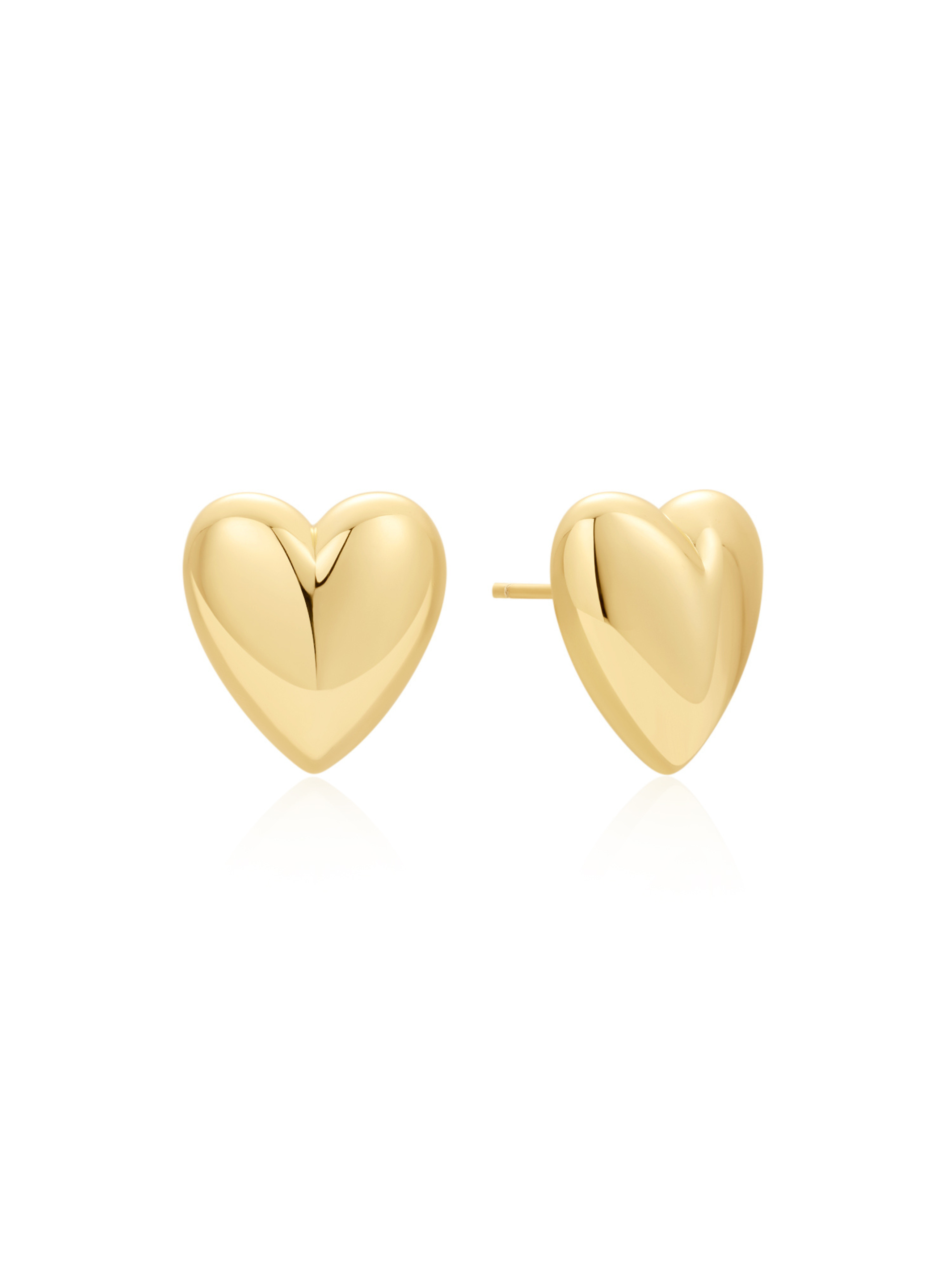 Goldie Puffy Heart Stud Earrings