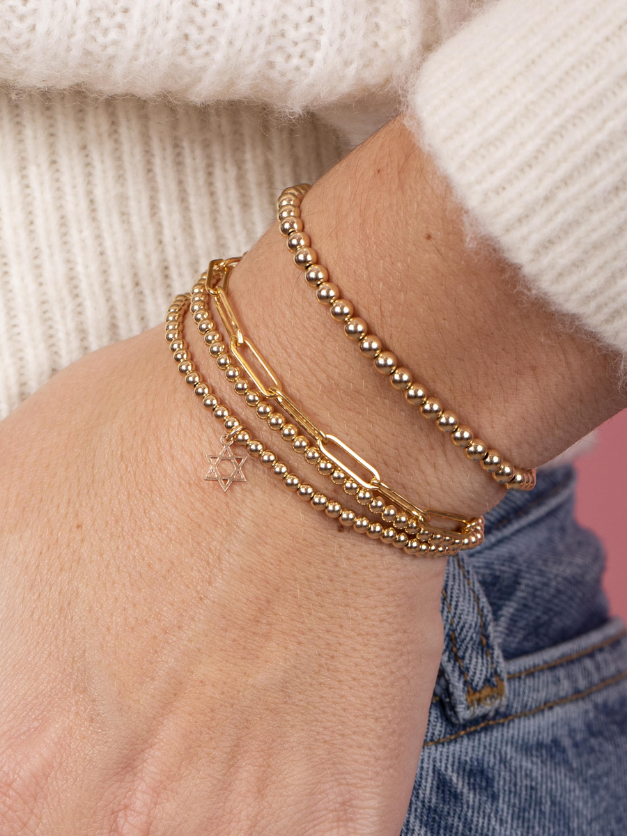 Everyday Stretch Bracelet with Star of David Charm | LeMel – LeMel