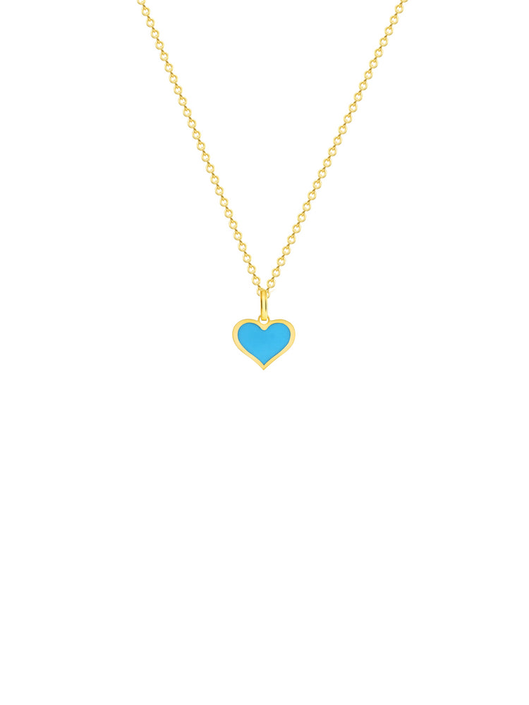 Sophie Heart Charm Necklace 14K