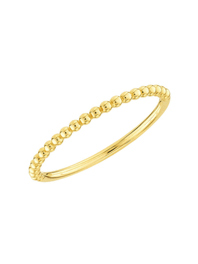 Beaded Band Ring 14K