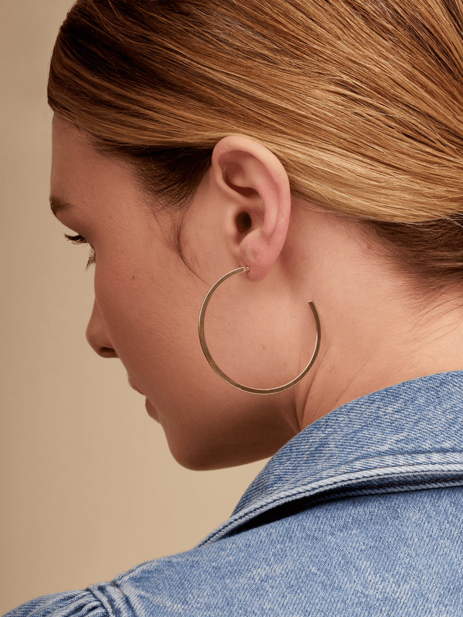 Flat Gold Hoops LeMel