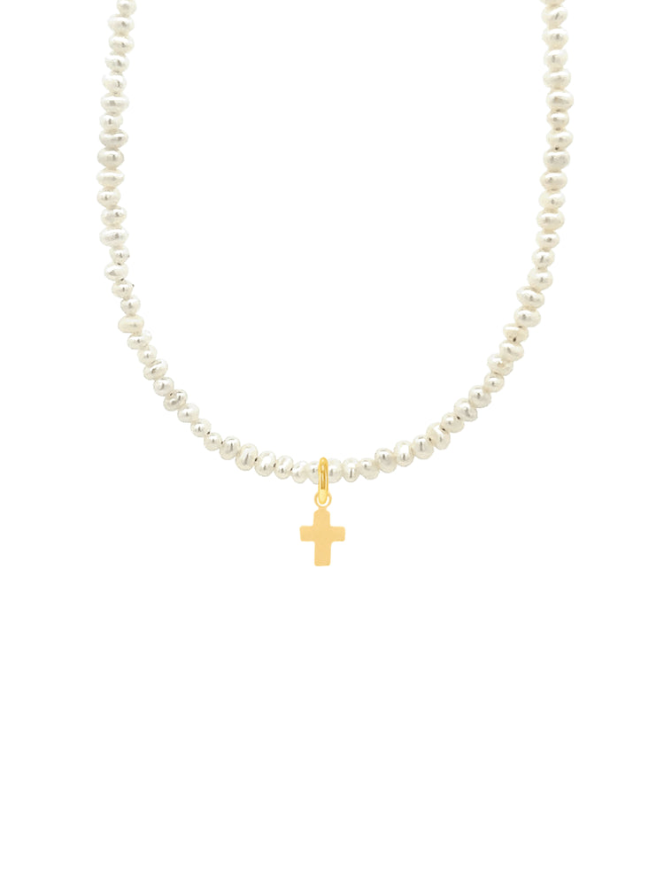 Pearl Cross Necklace