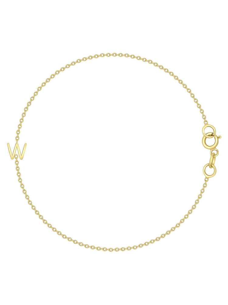 The Initial Bracelet 14K - 1 Letter