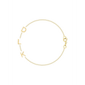 Image of: The Initial Bracelet - 3 Letters 14k - LeMel