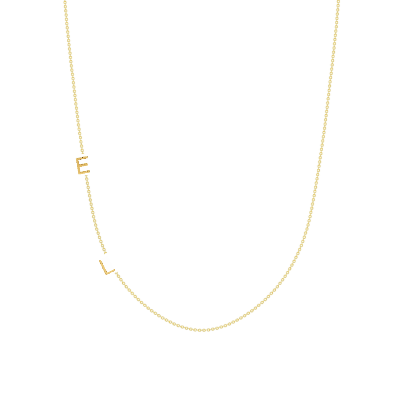 The Initial Necklace - 2 Letters 14k
