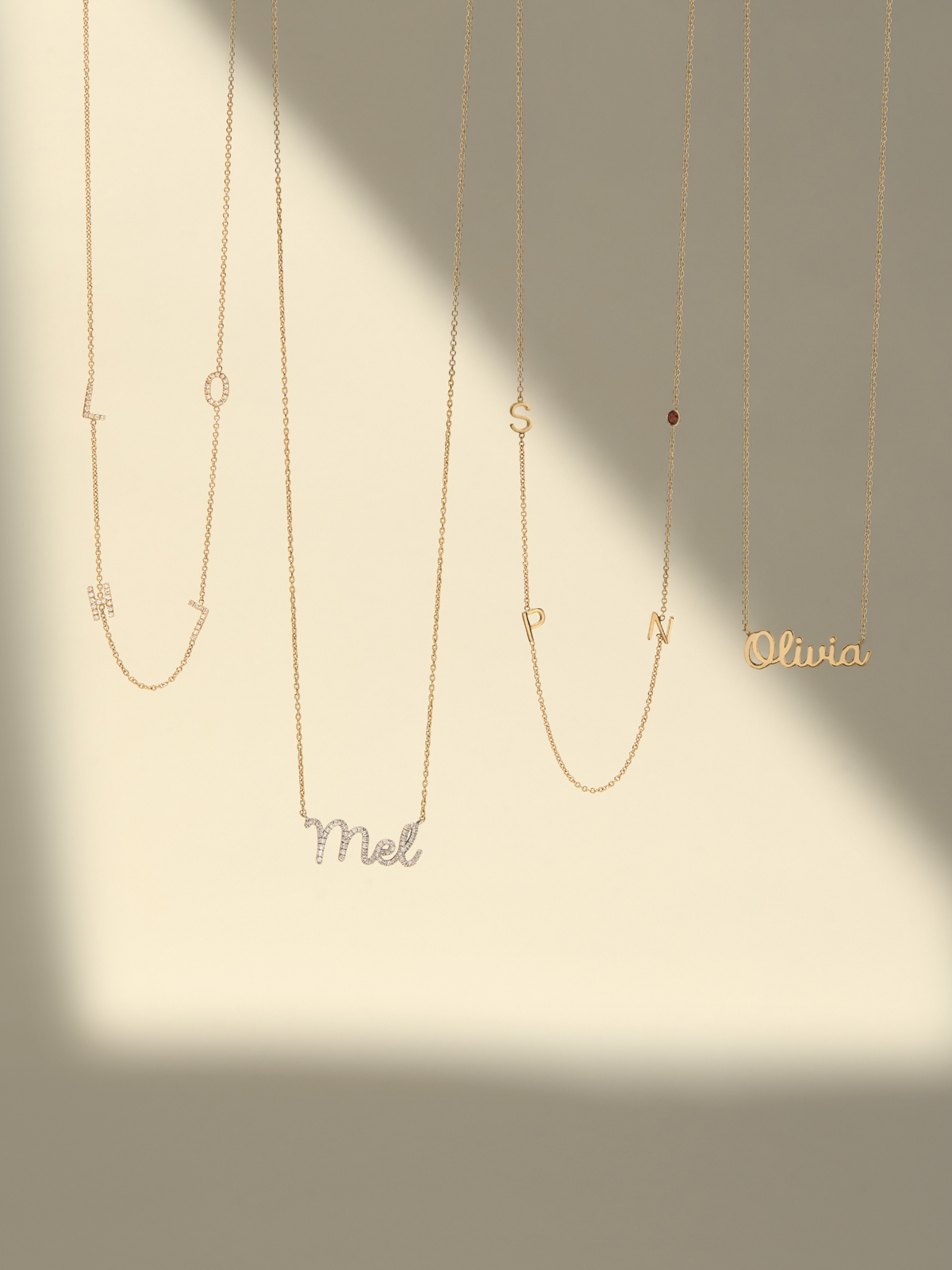 Custom Initial Necklace 14K