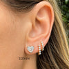 Hazel Heart Lab Diamond Stud Earrings 14K