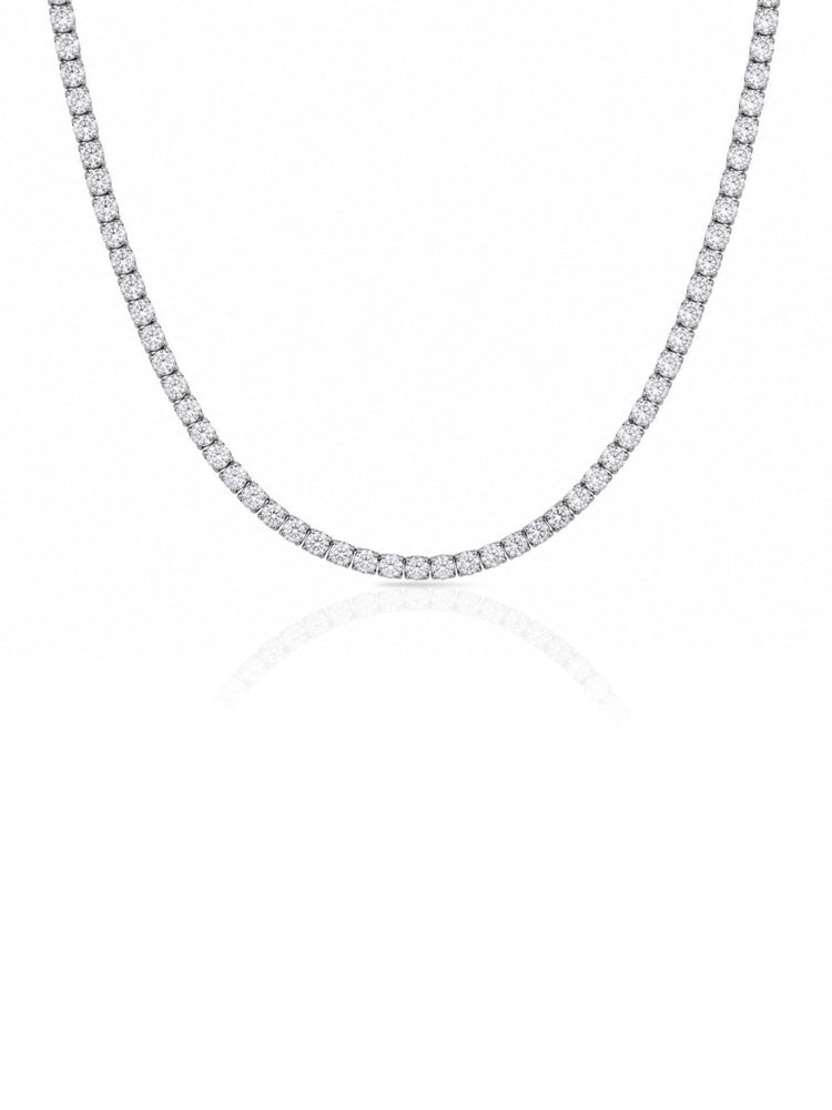 Lab Diamond Tennis Necklace 14K 20.13ctw