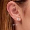 Round Diamond Stud Earrings 14K