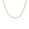 Three-Prong Diamond Tennis Necklace 14K