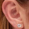 Round Diamond Stud Earrings 14K