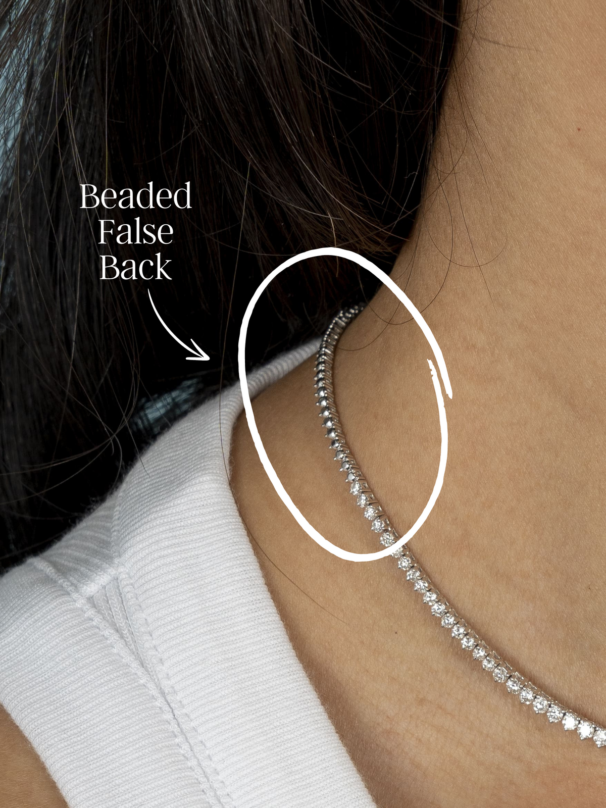 Graduated Diamond Tennis Necklace 14K - Halfway