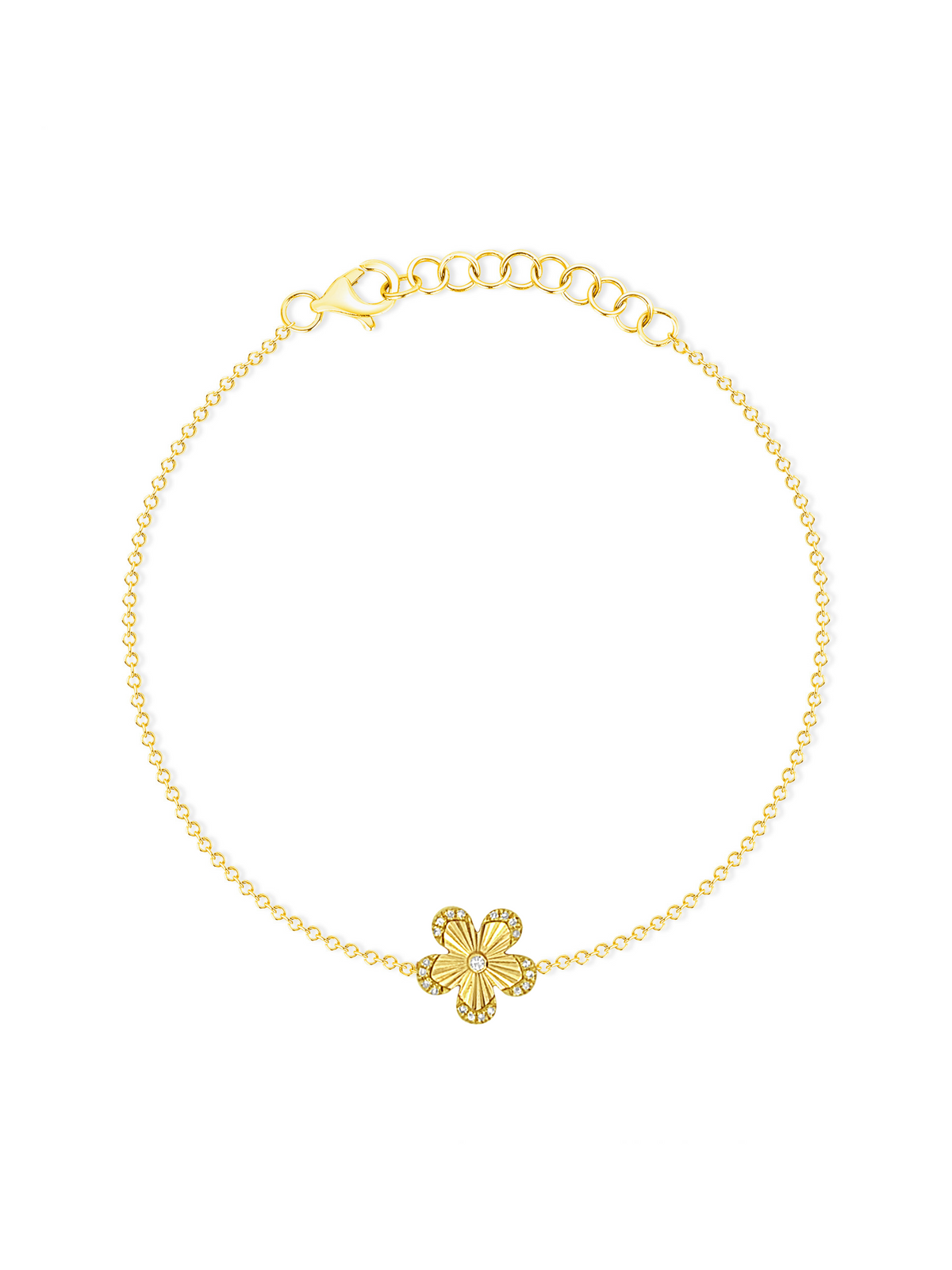 Maya Single Flower Bracelet 14K