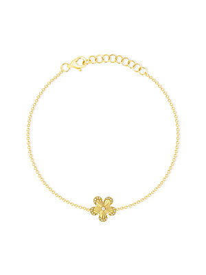 Maya Single Flower Bracelet 14K