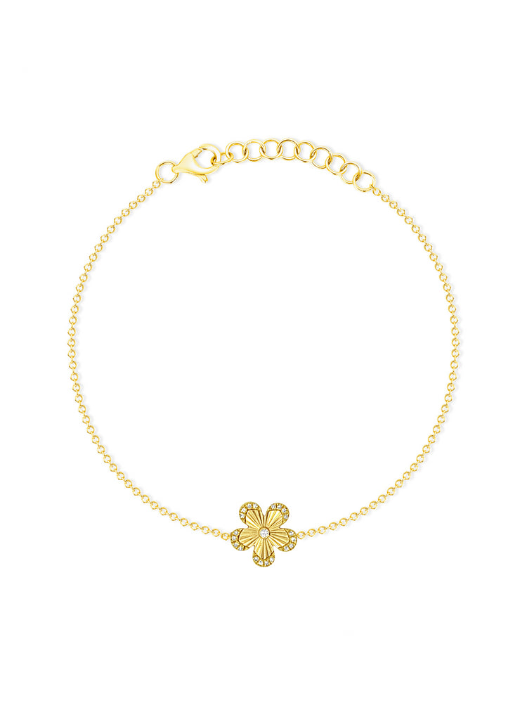 Maya Single Flower Bracelet 14K