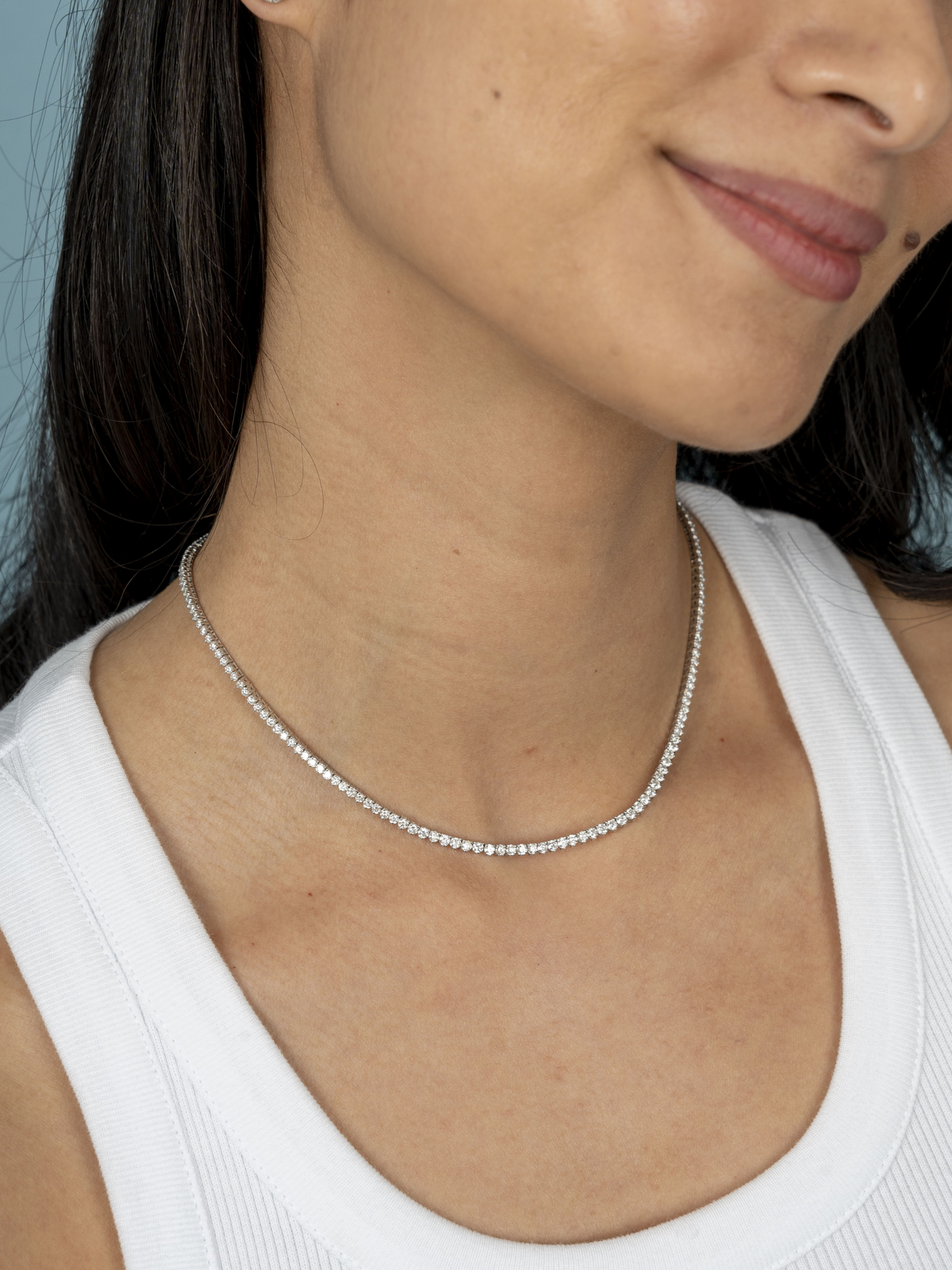 Graduated Diamond Tennis Necklace 14K - Eternity