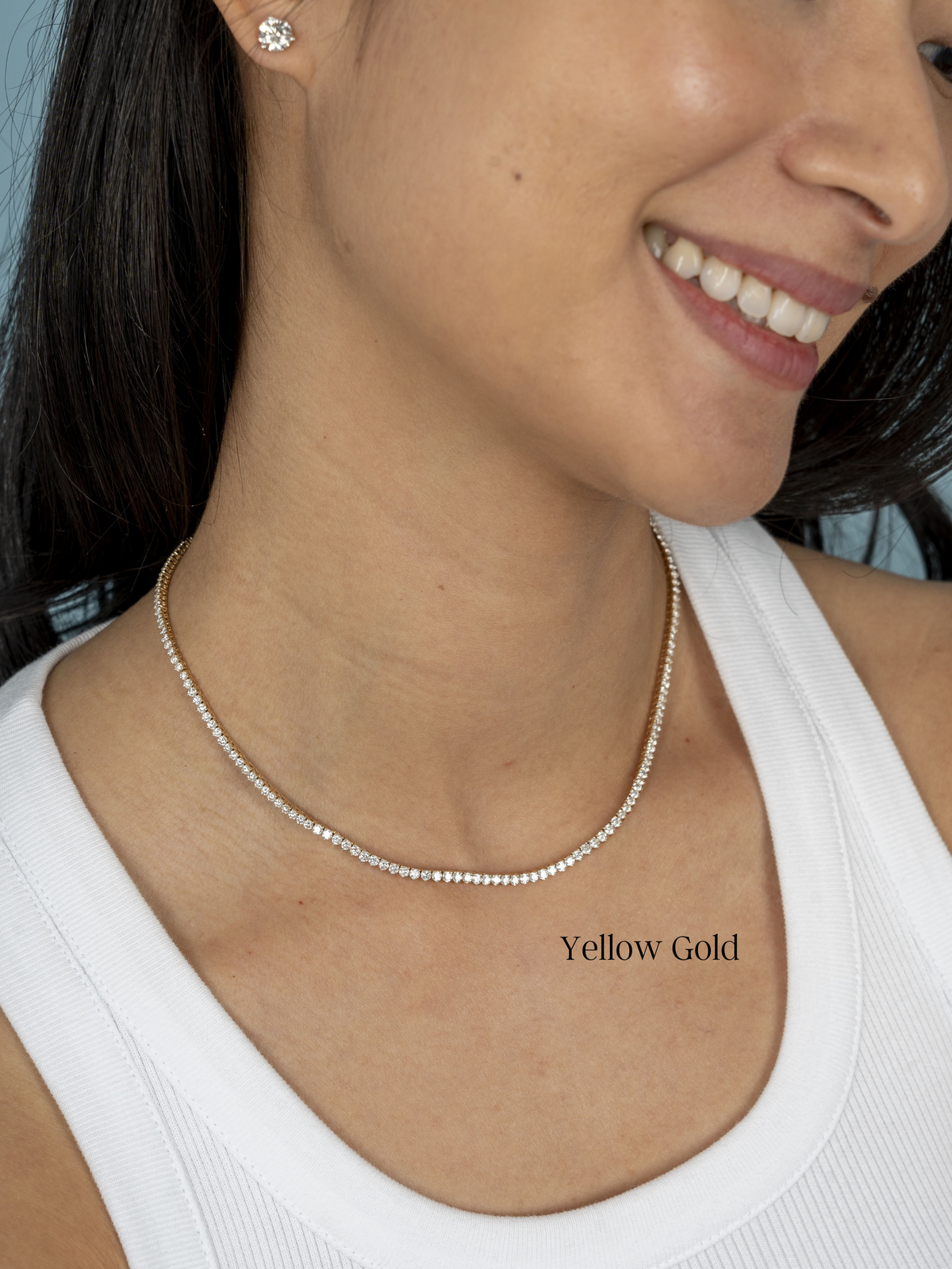 Graduated Diamond Tennis Necklace 14K - Eternity