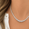 Lab Diamond Riviera Tennis Necklace 14K